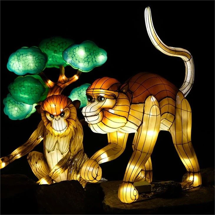Chinese Festival Lantern Christmas Decoration Life Size Deer Animal Illusion Lantern